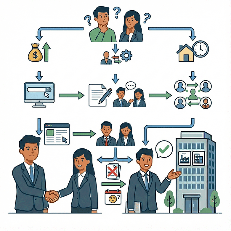 転職支援サービスの選び方フローチャート