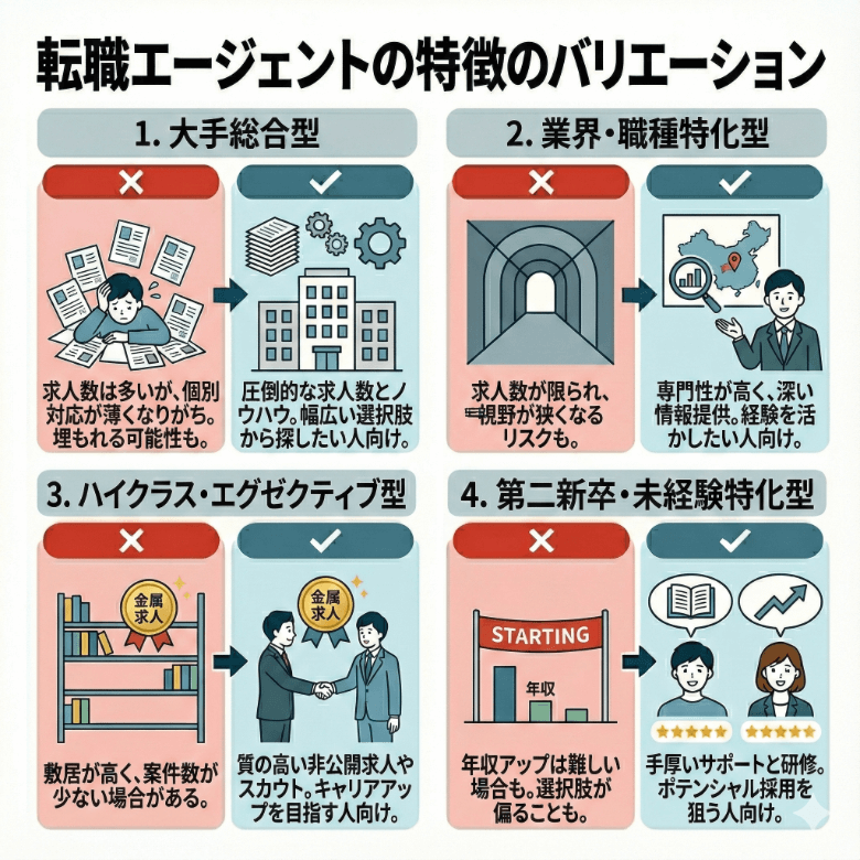 転職エージェントの特徴